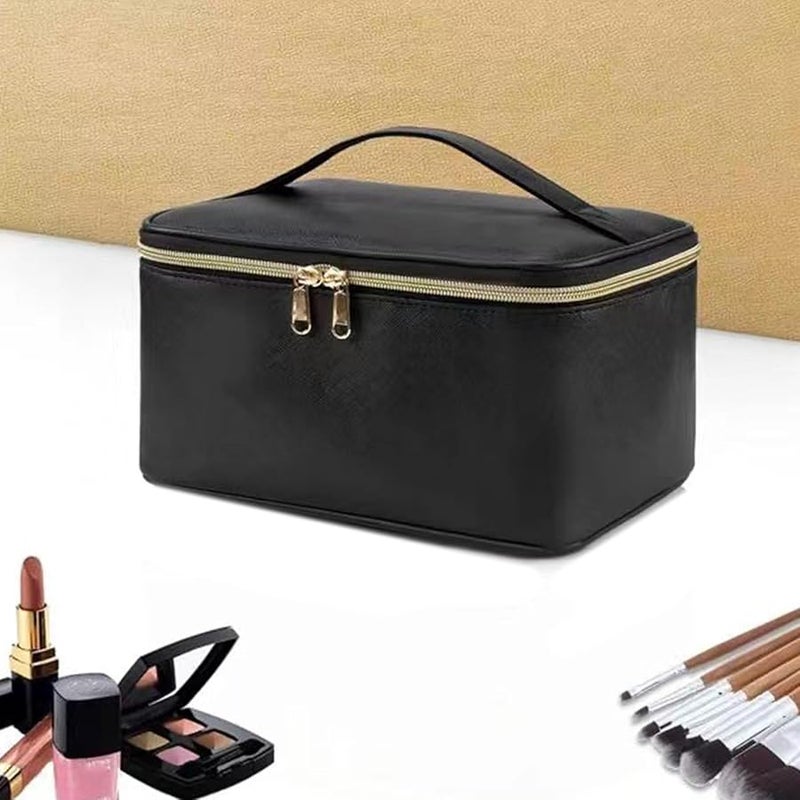 Green Compact Water Resistant Travel Toiletry Bag with Multiple Compartments and Hook - Image 2